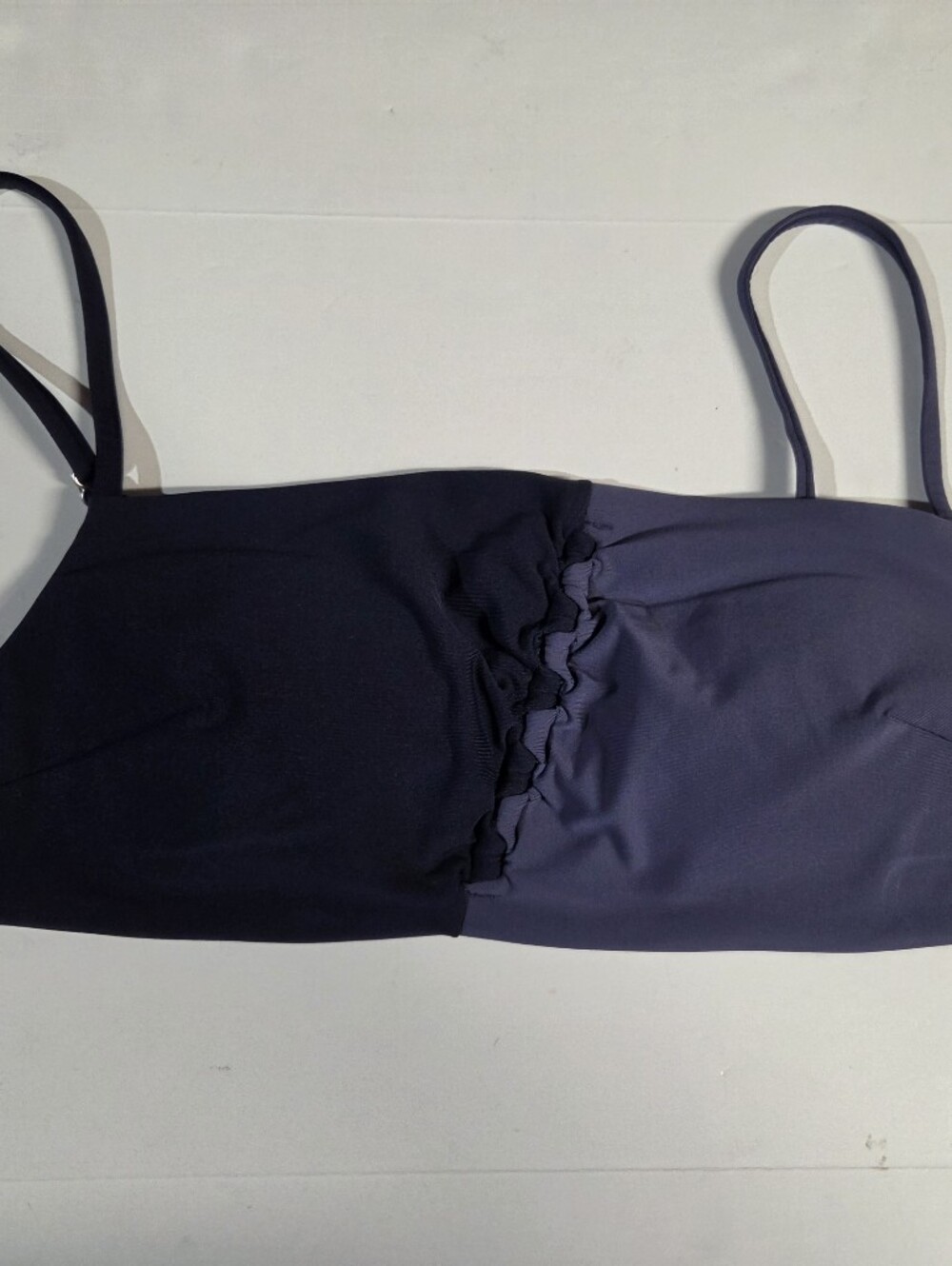 Two-Tone Navy and Purple Front High-Cut Bikini - Picture 13 of 16
